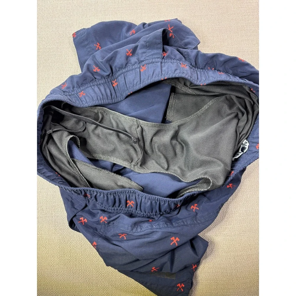 The North Face Men's Pick Axe Navy Red Swimming Trunks Size XL